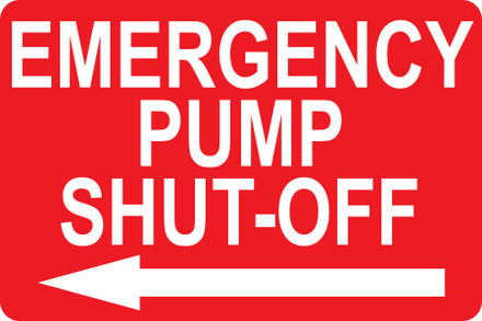 CAS17-18 - 12" x 8" Metal - Emergency Pump Shut-Off