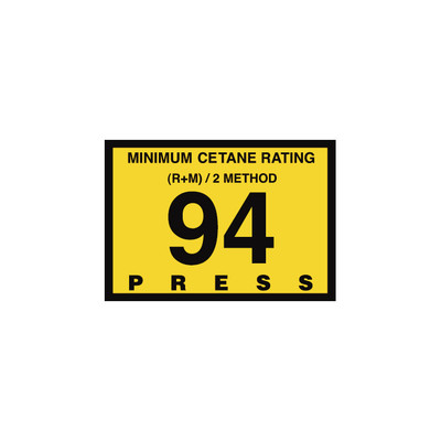D-28-94 Octane & Cetane Rating Decal - MINIMUM OCTANE...
