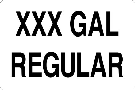 CAS16-38 -12" x 8" Metal - XXX Gal Regular