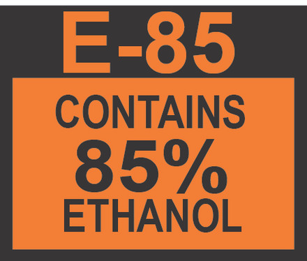 D-30-E85 Pump Ad. Panel Decal - CONTAINS 85%...