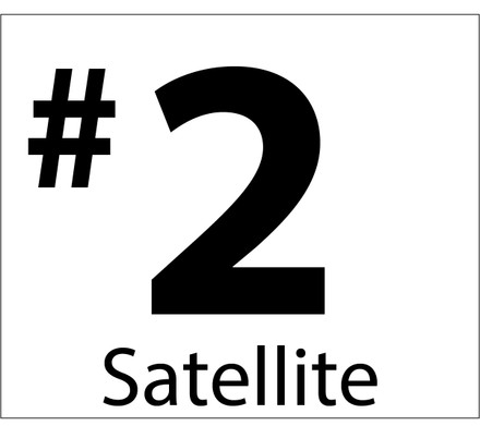 D-43-SAT2-BW Miscellaneous Decal - #2 Satellite