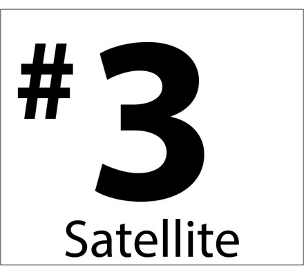 D-43-SAT3-BW Miscellaneous Decal - #3 Satellite