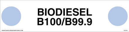D-379 API COLOR CODED DECAL - BIODIESEL B100-B99.9