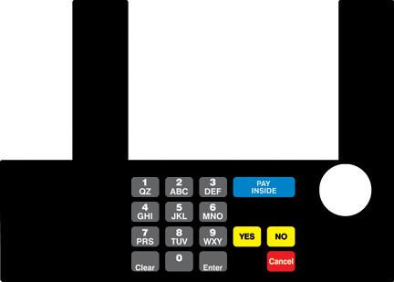 GA-T50038-1011 Infoscreen Keypad Overlay