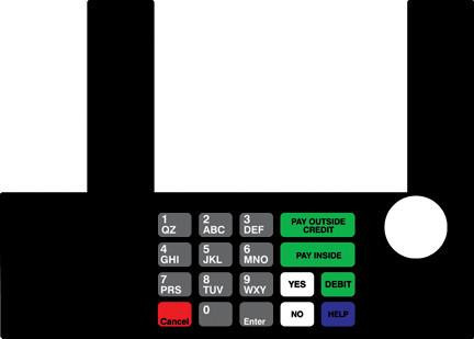 GA-T50038-1041 Infoscreen Keypad Overlay