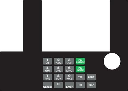 GA-T50038-1048 Infoscreen Keypad Overlay