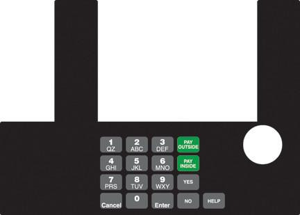GA-T50038-1049 Infoscreen Keypad Overlay