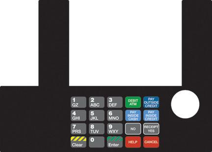 GA-T50038-1064 Infoscreen Keypad Overlay