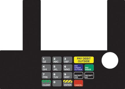 GA-T50038-1074 Infoscreen Keypad Overlay