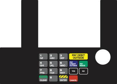 GA-T50038-1074B Infoscreen Keypad Overlay