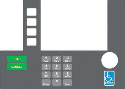 GA-T50038-107A Infoscreen Keypad Overlay