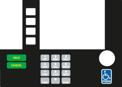 GA-T50038-107AB Infoscreen Keypad Overlay