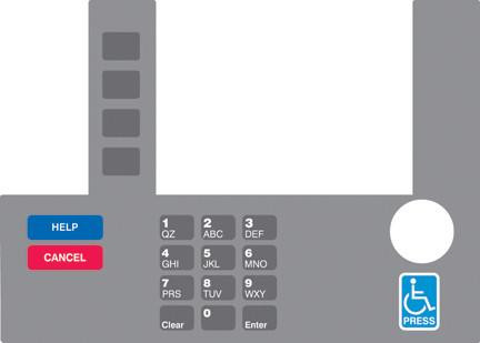 GA-T50038-108A Infoscreen Keypad Overlay