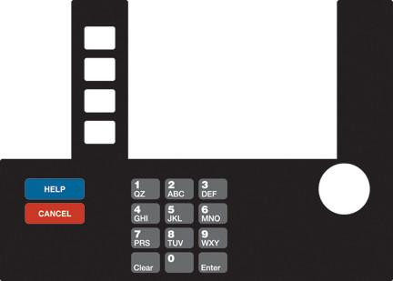 GA-T50038-109 Infoscreen Keypad Overlay