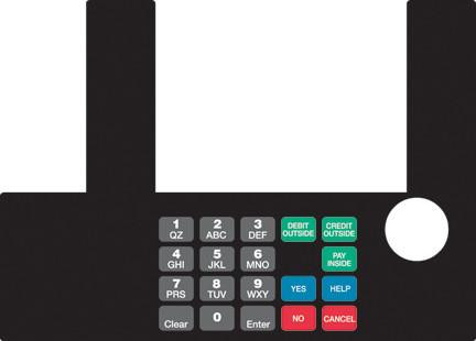 GA-T50038-1091 Infoscreen Keypad Overlay