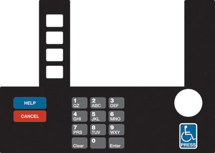 GA-T50038-109A Infoscreen Keypad Overlay
