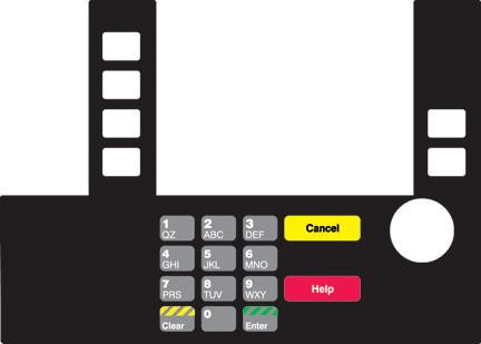 GA-T50038-1108 Infoscreen Keypad Overlay