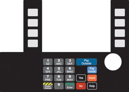 GA-T50038-1130 Infoscreen Keypad Overlay