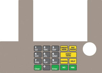 GA-T50038-1137 Infoscreen Keypad Overlay