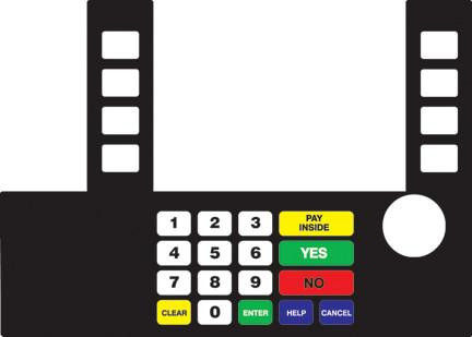 GA-T50038-1139S Infoscreen Keypad Overlay