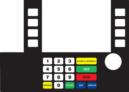 GA-T50038-1139SC Infoscreen Keypad Overlay