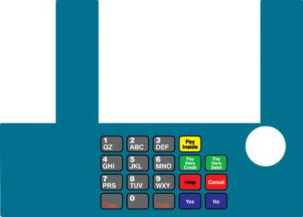 GA-T50038-1140 Infoscreen Keypad Overlay