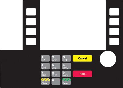 GA-T50038-1151 Infoscreen Keypad Overlay