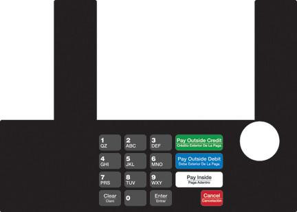 GA-T50038-1154 Infoscreen Keypad Overlay