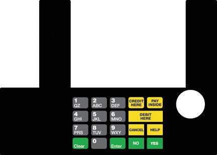 GA-T50038-1157 Infoscreen Keypad Overlay