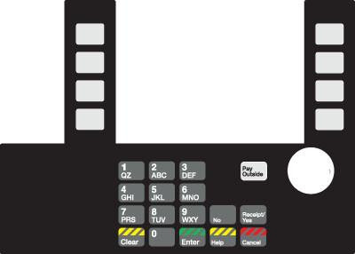 GA-T50038-1170 Infoscreen Keypad Overlay