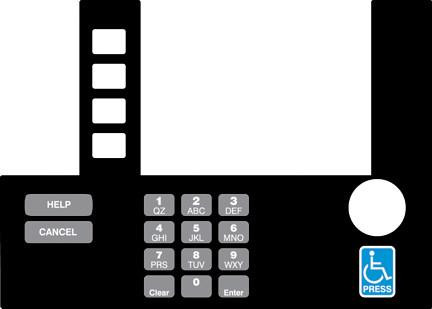 GA-T50038-126A Infoscreen Keypad Overlay