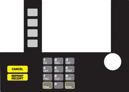GA-T50038-130 Infoscreen Keypad Overlay