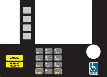 GA-T50038-130A Infoscreen Keypad Overlay