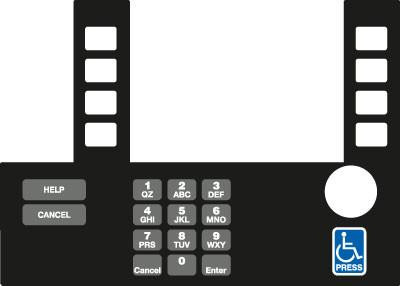 GA-T50038-133A Infoscreen Keypad Overlay