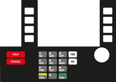 GA-T50038-134YN Infoscreen Keypad Overlay