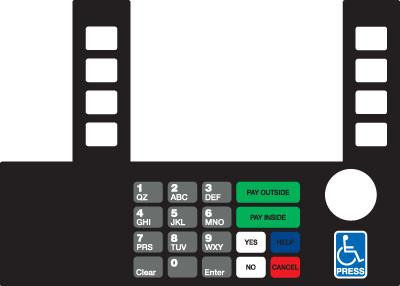 GA-T50038-160A Infoscreen Keypad Overlay
