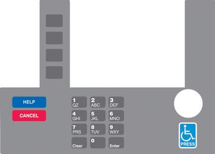GA-T50038-168A Infoscreen Keypad Overlay