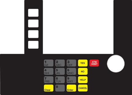 GA-T50038-179 Infoscreen Keypad Overlay