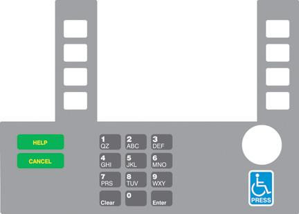 GA-T50038-180A Infoscreen Keypad Overlay