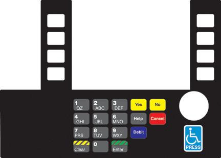 GA-T50038-183A Infoscreen Keypad Overlay