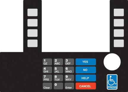 GA-T50038-185A Infoscreen Keypad Overlay