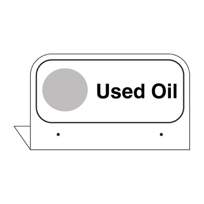 FPI-29 - 8" x 3" x 2" Fill Pipe ID Tag "Used Oil"