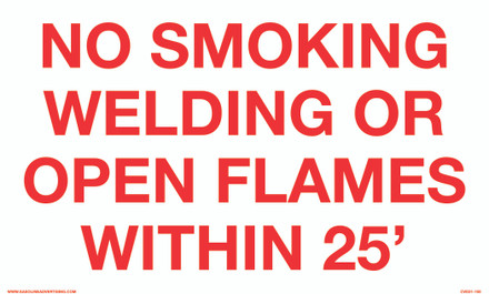 CVD21-100 - NO SMOKING DECAL