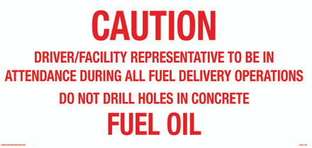 CAS21-108 CAUTION FUEL OIL Aluminum Sign