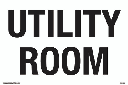 CAS21-086 UTILITY ROOM Aluminum Sign
