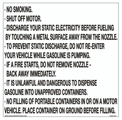 CAS21-037 - NO SMOKING Aluminum Sign