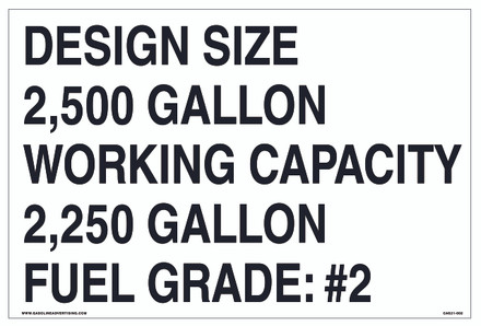 CAS21-003 - DESIGN SIZE GALLON Aluminum Sign