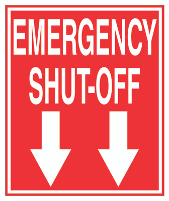 CAS21-001 - EMERGENCY SHUT-OFF Aluminum Sign