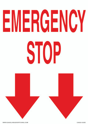 CAS20-020D - EMERGENCY STOP Aluminum Sign