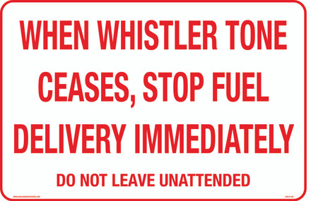 CAS19-182 - STOP FUEL DELIVERY IMMEDIATELY Aluminum Sign